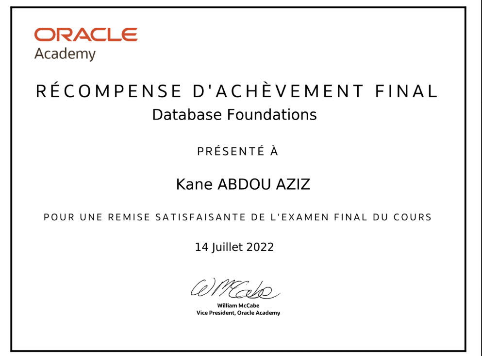 Oracle Database Foundations